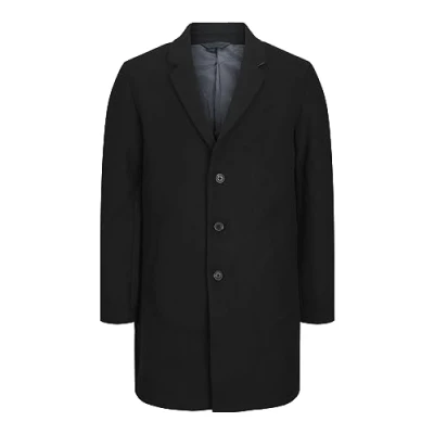 Image of Bestseller A/S Men&#039;s Jjemorrison Wool Coat Sn, Black, L