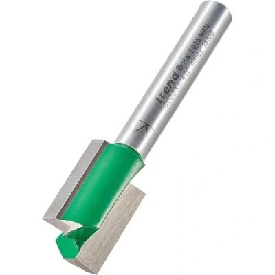 Image of Trend CraftPro Straight Two Flute Router Cutter Bit, 1/4 Inch Shank, 14.3mm Cut Diameter &amp; 19.1mm Length, Tungsten Carbide Tipped, C023X1/4TC