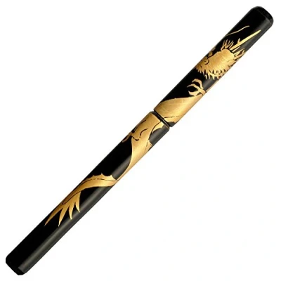 Image of Akashiya brush pen Makie Urushinuri dragon black UK18E 06