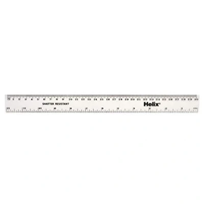 Image of Helix Shatter Resistant Ruler White (Pack of 3)
