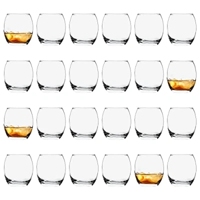 Image of Argon Tableware 24x 405ml Tumbler Whisky Glasses &#039;Tondo&#039; Range Modern Hiball Cocktail Juice Water Drinking Tumblers Set Dishwasher Safe