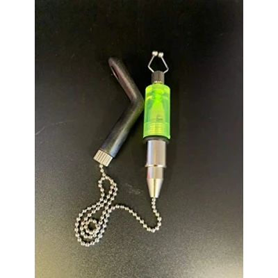 Image of Light up Chain Bite Indicator, Alarm, Bobbin Swingers, Hangers, Weight Adjustable (Green)