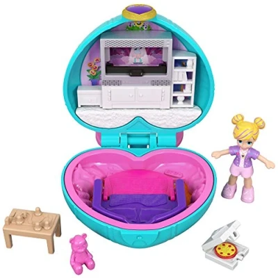 Image of Polly Pocket GCN07 Tiny Places Sleepover Compact with Doll