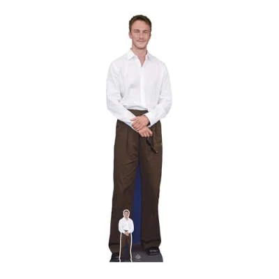 Image of Star Cutouts CS1137 Drew Starkey White Shirt Height 181cm Lifesize Cardboard Cut Out With Mini Ideal for Celebrity Theme, Television &amp; Movie Fans, Birthdays VIP Events