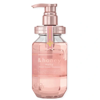 Image of &amp;honey Melty Moist Repair Hair Shampoo Pump 440ml Step1.0 Pure Rose Honey Scent