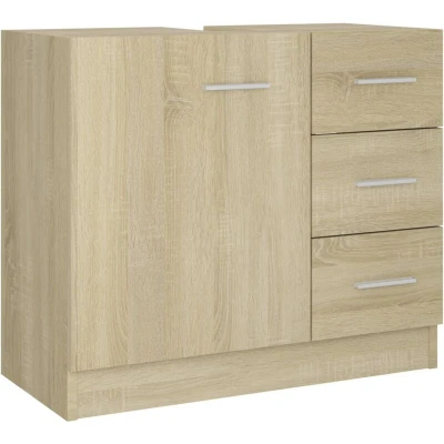 Image of vidaXL Sink Cabinet Sonoma Oak 63x30x54 cm Engineered Wood