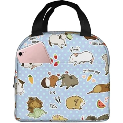 Image of BAAROO Cute Guinea Pig Lunch Box Reusable Insulated Bag Ladies Men&#039;s Suitable for Camping Office School