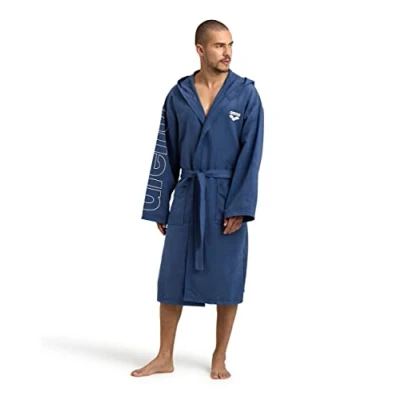 Image of arena Zeal Plus Men&#039;s and Women&#039;s Microfibre Bathrobe, Bathrobe with Hood Pockets, Unisex Quick drying Comfortable Lightweight