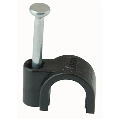Image of Pro Power Round 7.0 mm BLK Cable Clip, Black, mm, Pack of 100