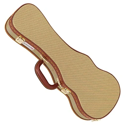 Image of Kinsman KUX10 Soprano Deluxe Ukulele Wooden Case with Tweed Covering