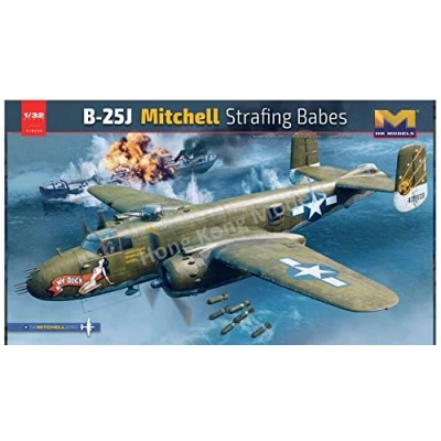 Image of Hong Kong Models 1:32 B 25J Mitchell Strafing Babes Aircraft Model Kit