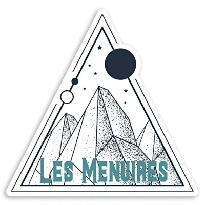 Image of 2 x 10cm Les Menuires France Vinyl Stickers Ski Snowboard Luggage Sticker #30392 (10cm Wide)