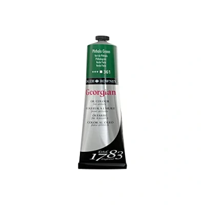 Image of Daler Rowney Georgian Oil Paint, Aluminium Tube, 7.61oz 225 ml, Phthalo Green