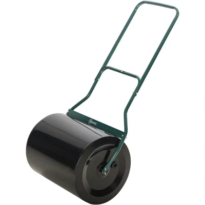 Image of Outsunny 50 cm Steel Garden Lawn Roller Push Pull w/Fillable Cylinder Rolling Drum