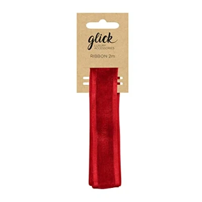 Image of Red Satin Edge Ribbon, Ribbon for Gift Wrapping, Arts and Crafts, Birthday, Valentine, Christmas Other Celebrations