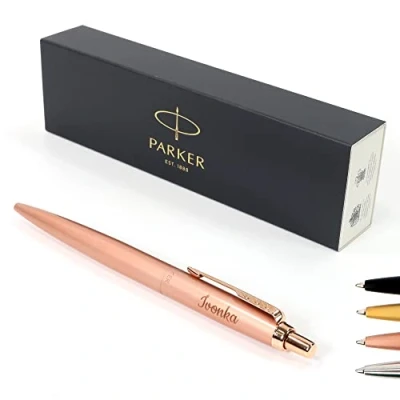 Image of Personalised Custom Parker Jotter XL Monochrome Pen + Gift Box Design A Truly Unique Present Laser Engraved Rose Gold