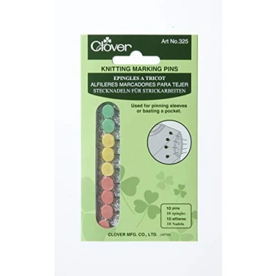 Image of clover 325 Marking Pins for Knitting, Multicolor, 5&quot; Height X 3&quot; Length 0.1&quot; Width