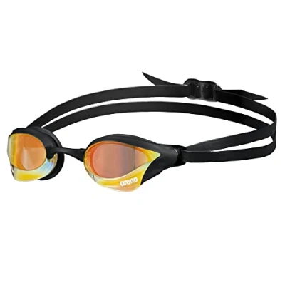 Image of arena Cobra Core Swipe Mirror Unisex Adult Racing Swimming Goggles, Pool Goggles with Curved Lenses, Anti Fog, UV Protection, 5 Interchangeable Nose Bridges