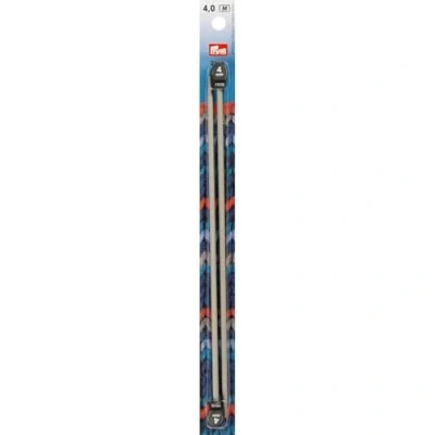 Image of Single Pointed Knitting pins alu 25 cm 4.00 mm Pearl Grey