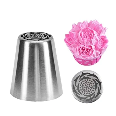 Image of Steel Pastry Cake Russian Nozzles Tips Icing Piping Nozzle Mold Baking Decorating Tools