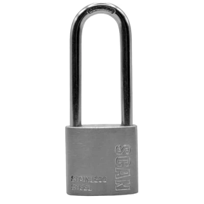 Image of Scan Stainless Steel Padlock 32mm Long Shackle SCAPLSS32LS