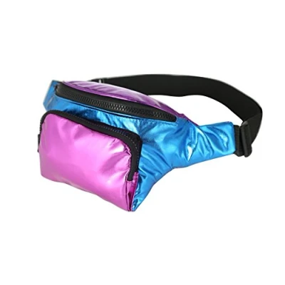 Image of One BFD Fanny Pack Waist Bumbag Bum Bag Running Belt for Ladies Men Kids Festival Causal Holiday Wipe Clean Adjustable Strap (Patchwork Blue)