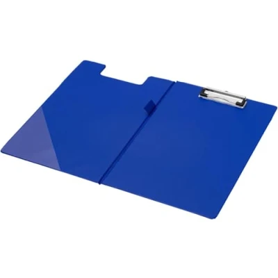 Image of Q Connect PVC Foldover Clipboard Foolscap Blue KF01301