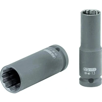 Image of KS TOOLS 515.0955 1/2&quot; Bi hex impact socket, long, 22mm