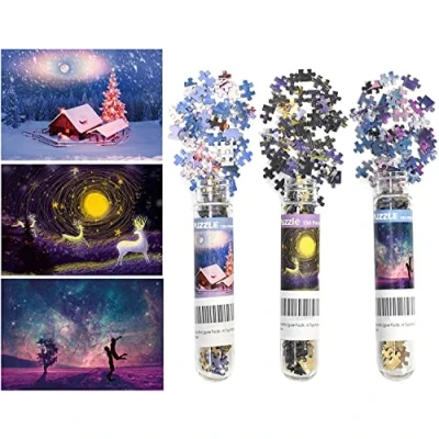 Image of 3 Pack Mini Jigsaw Puzzles 150 Pieces for Adults Small Puzzle 6 x 4 Inches House Entertainment Toys Home Decor