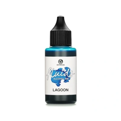 Image of Octopus 30ml Fluids Alcohol Ink LAGOON for fluid art and resin, blue