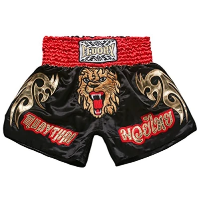 Image of FLUORY Muay Thai Fight Shorts, MMA Shorts Bekleidung Training Käfig Kampf Grappling Martial Arts Kickboxing Kleidung
