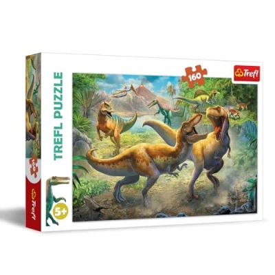 Image of Trefl 916 15360 Kampf gegen Tyrannosaurier EA 160 Teile, für Kinder ab 5 Jahren 160pcs Fighting Tyrannosaurs, Coloured