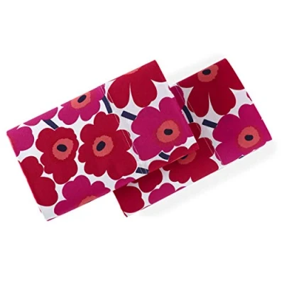 Image of Marimekko Pillowcase Set, Cotton Percale Bedding, Smooth &amp; Cool Home Decor (Mini Unikko Red, Standard)