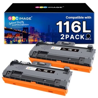 Image of GPC Image MLT D116L D116S Compatible Toner Replacement for Samsung to use with Xpress SL M2835DW M2825ND M2825DW M2885FW M2675 M2675FN M2875FD M2625 M2626 M2676 M2825 (Black, 2 Pack)