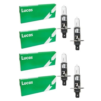 Image of UKB4C Lucas LLB448 12V 55W Halogen Headlamp Bulb H1 Genuine Pack of 4