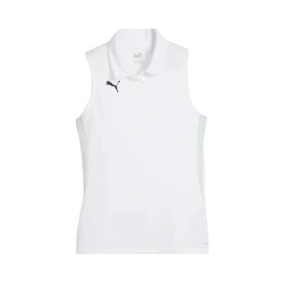 Image of puma Teamgoal Women Polo shirt, Women&#039;s, Size: XL, white black feather gray