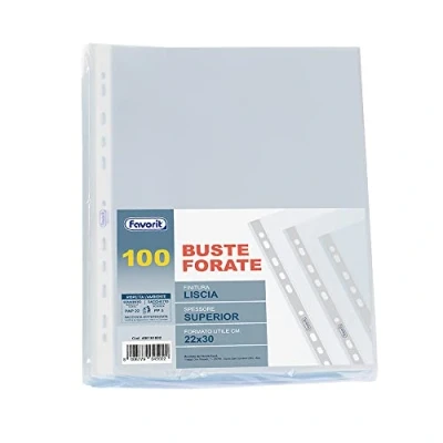 Image of Favorit Perforated Envelopes, High Thickness, 22 x 30 cm, 100 Pieces, Transparent
