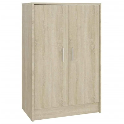 Image of vidaXL Shoe Cabinet Sonoma Oak 60x35x92 cm Engineered Wood