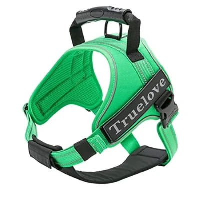 Image of TrueLove Dog Harness No pull Reflective Stitching Ensure Night Visibility, Outdoor Adventure Big Perfect Match Puppy Vest TLH5753 Now Available in 6 Colors Sizes(Grass Green,XL)