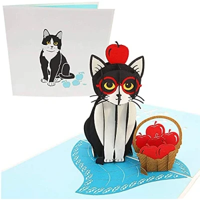 Image of PopLife Playful Cat Pop Up Card, 3D Card for All Occasions Lover Funny