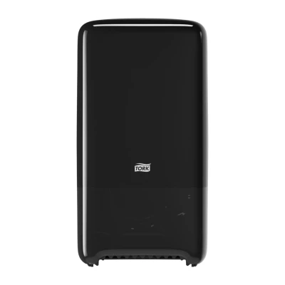 Image of Tork Twin Mid size Toilet Paper Roll Wall Mounted Dispenser Black T6, High Capacity, Elevation Range, 557508