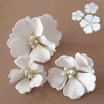 Image of Cutting Dies for Card Making, YunTrip 3Pcs Flower Metal Die Cut Stencils DIY Scrapbooking Photo Album Paper Decorative Craft Greeting Cards/Invitation