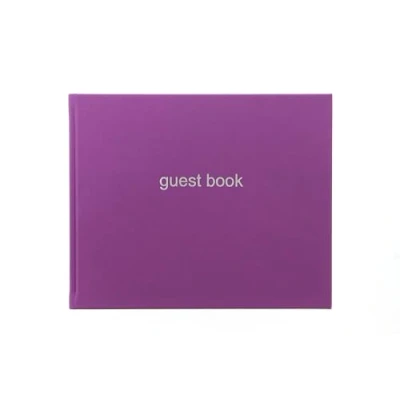 Image of Letts of London Dazzle Quarto Landscape occasions/guest Book Purple ruled