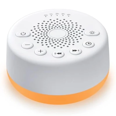 Image of Easysleep Sound Machine White Noise for Baby Adults Kids Sleeping with Night Light 25 Soothing Sounds 32 Volume 5 Timer Memory Function Home Office Travel