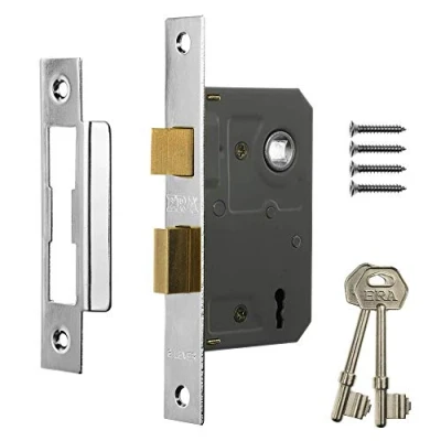 Image of 3 Lever Chrome Plated Mortice Sashlock 63mm (2.5&quot;)