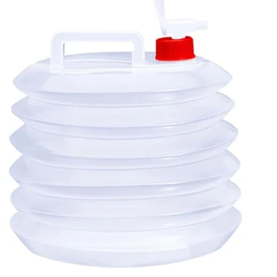 Image of Collapsible Water Container 5L 10L 15L, Folding Bucket Carrier Portable &amp; BPA Free Tank for Camping Hiking Fishing Climbing BBQ Party Picnic Travel Outdoor Use Storage Jug