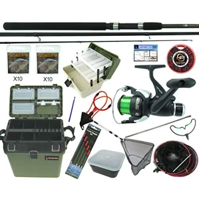 Image of Complete Starter Coarse Float Fishing Kit Set. 11&#039; Carbon Rod, Reel &amp; Seat Box