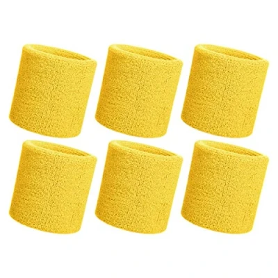 Image of HANERDUN Sports Wristbands Sweat Wrist Sweatbands For Men And Women Terry Cloth bands Gym Running Basketball Tennis Working Out