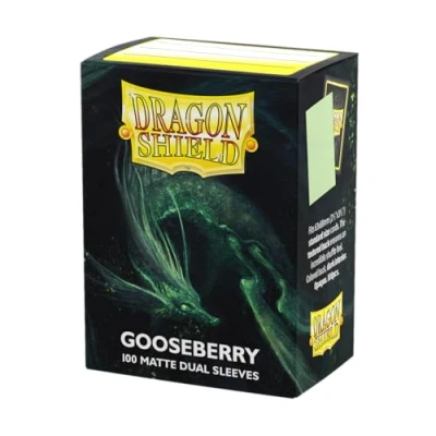 Image of Dragon Shield Matte Dual Standard Size Card Sleeves 100 CT Smooth &amp; Tough Premium TCG Compatible with Pokemon, Flesh Blood, One Piece Magic The Gathering Gooseberry