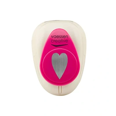 Image of Vaessen Creative Craft Paper Punch Heart 2,4 x 1,5 cm Circle Cutter for Crafting and Card Making